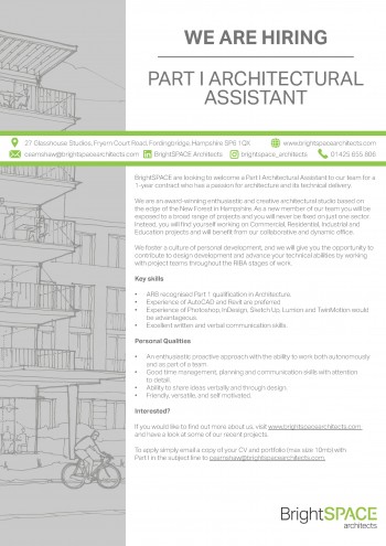 Recruitment Part I Architectural Assistant